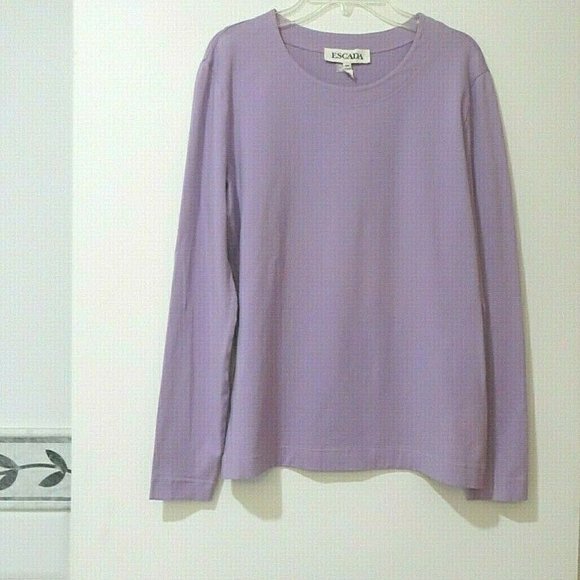 ESCADA Tops - ESCADA LAVENDER LONG SLEEVE TOP